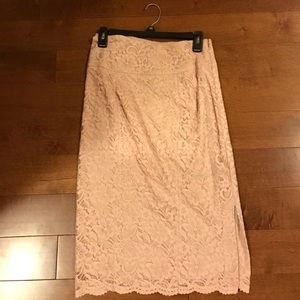 High Waisted Lace Skirt