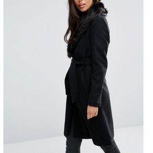 Faux fur belted coat, gorgeous and versatile