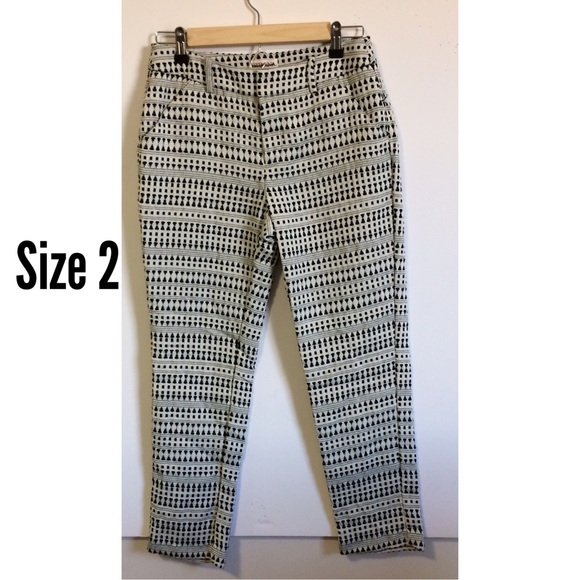 🖤Merona Black/White Classic Fit Ankle Pants🖤 - Picture 2 of 8