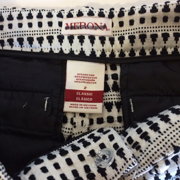 🖤Merona Black/White Classic Fit Ankle Pants🖤 - Picture 7 of 8