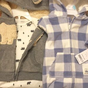 Set of two baby boy fleece outfits
