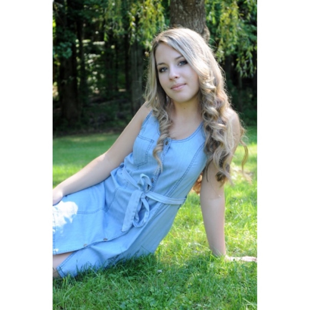 Button up denim dress