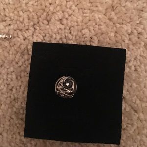 Flowery Pandora Charm with Crystals