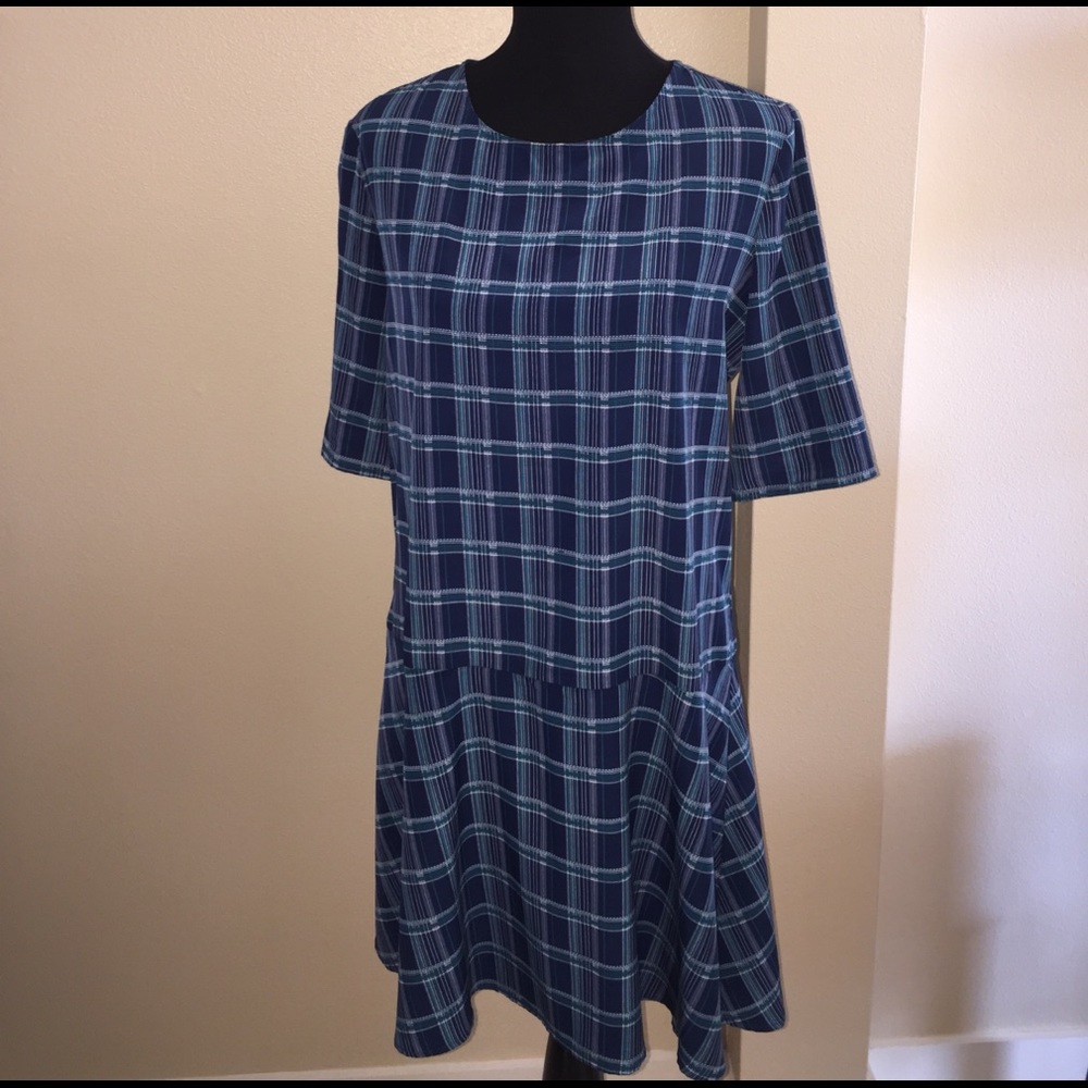 Flirty Plaid Dress With Flounce Skirt SZ 10/12