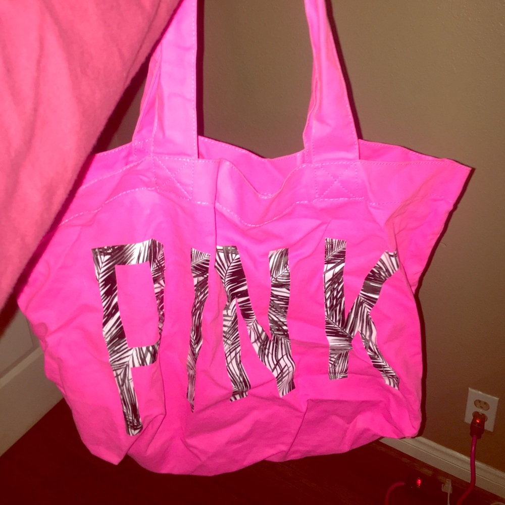 Pink cloth tote bag