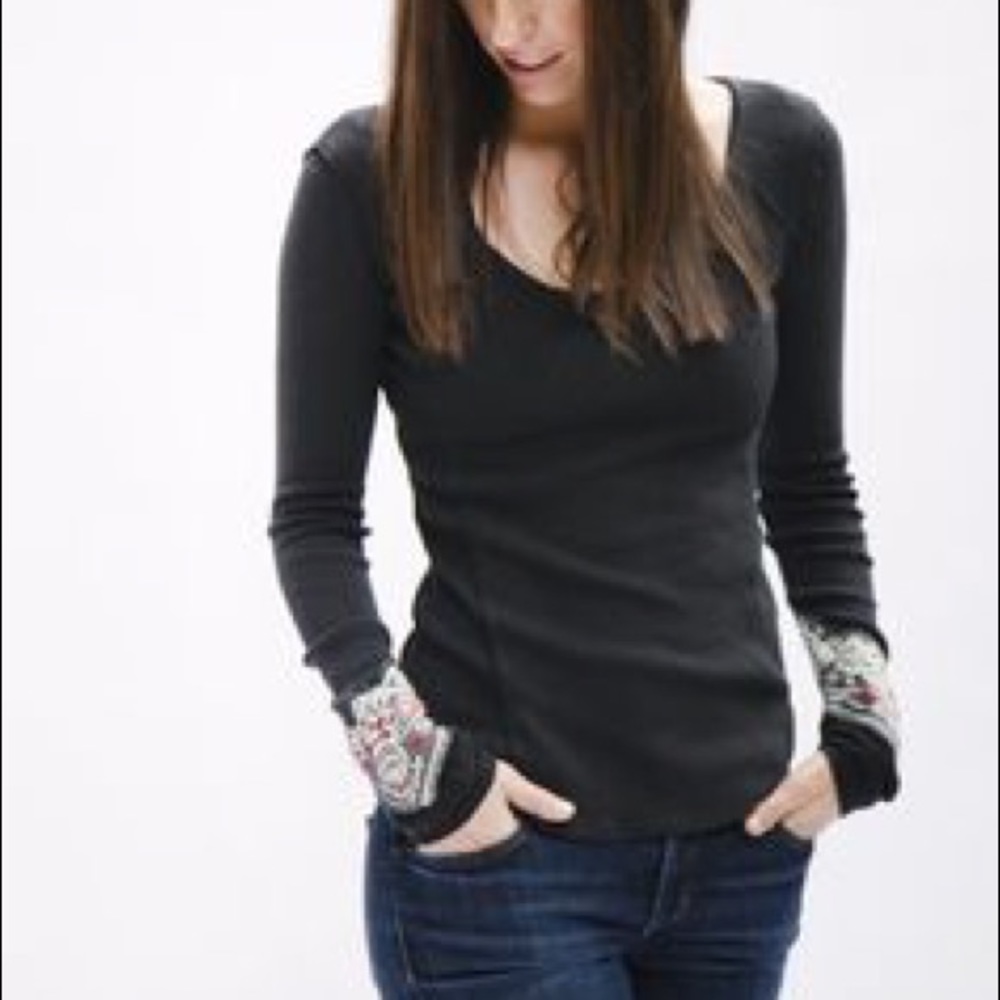 Free people authentic cuff long sleeve shirt