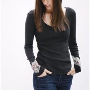 Free people authentic cuff long sleeve shirt