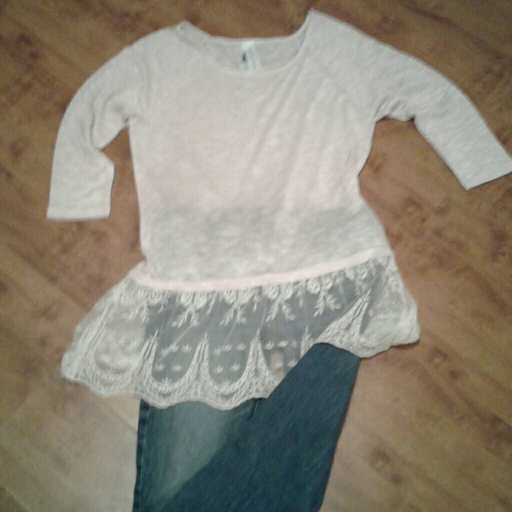Light pink lace top