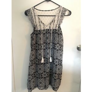 Casual Party Black and White Dress