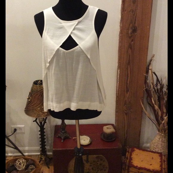 Free People White Peep-Hole Tank - Picture 2 of 6