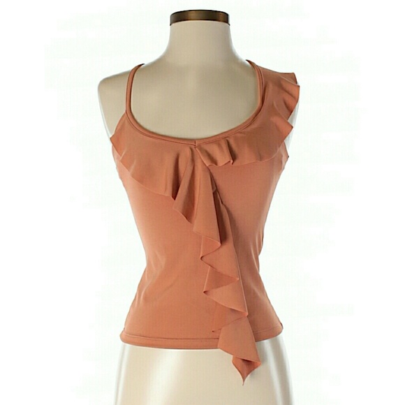 Forever 21 Coral Ruffle Accents Short Sleeve Top - Picture 2 of 5