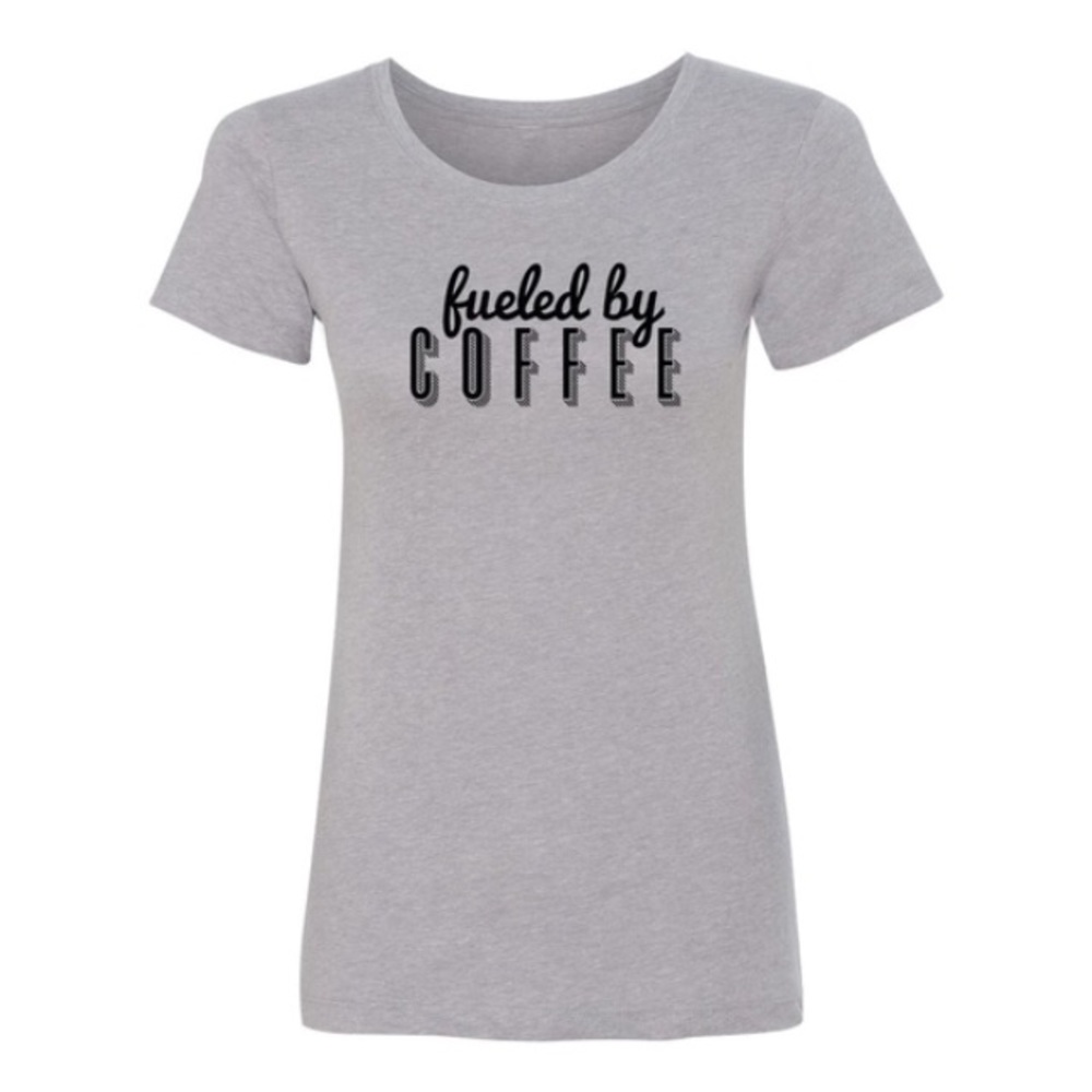 "Fueled by Coffee" crew neck tee in XL Black