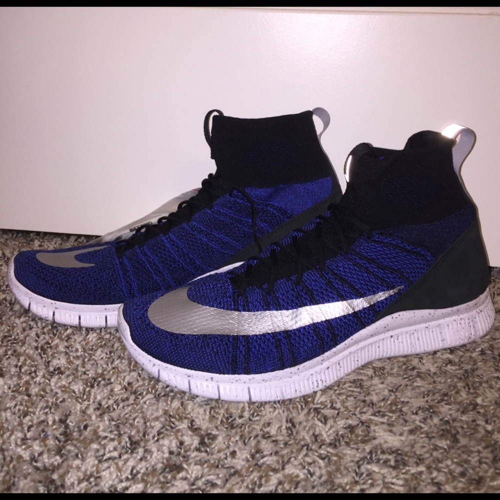 Nike Free Flyknit Blue Mercurial Shoes