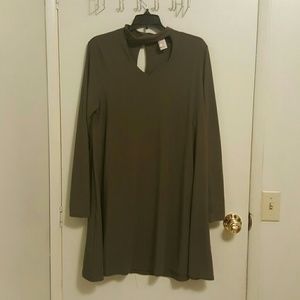 Dark green choker style dress