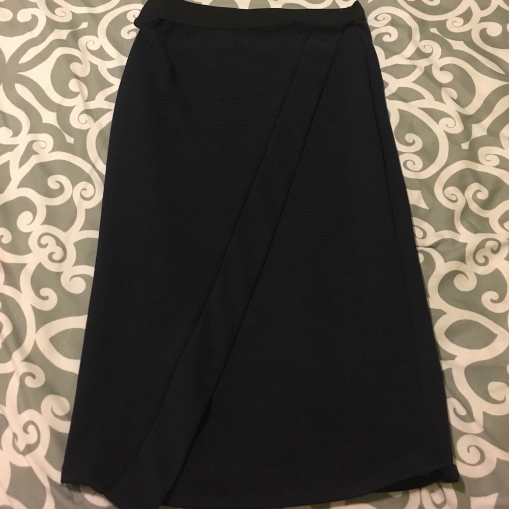 Navy assymetrical skirt