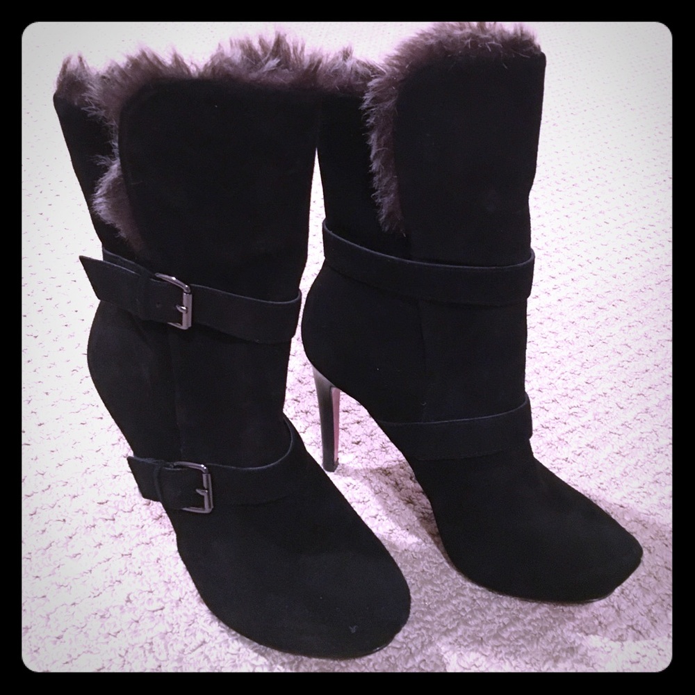 Paris Hilton platform heeled boots