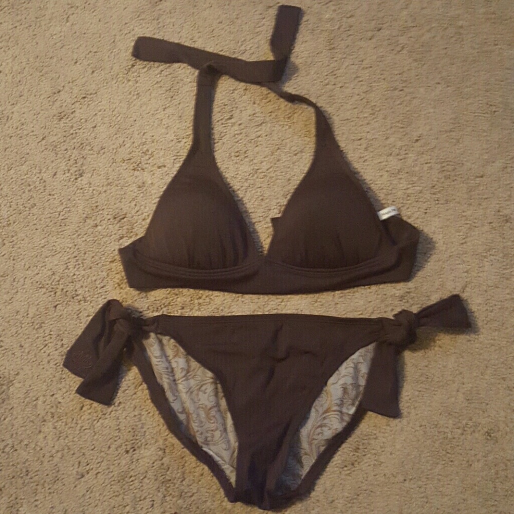 Brown Two piece swimsuit bikini