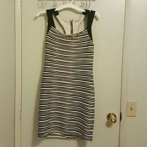 Back and white mini dress