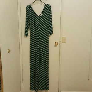 Black and blue stripped dress