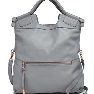 Foley & Corinna mid city leather tote misty grey