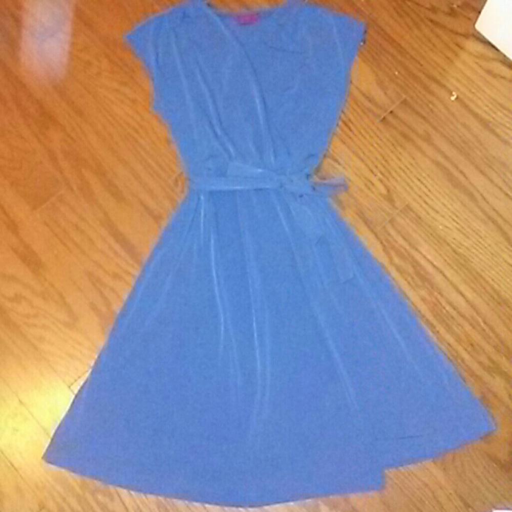 Flowing blue dress