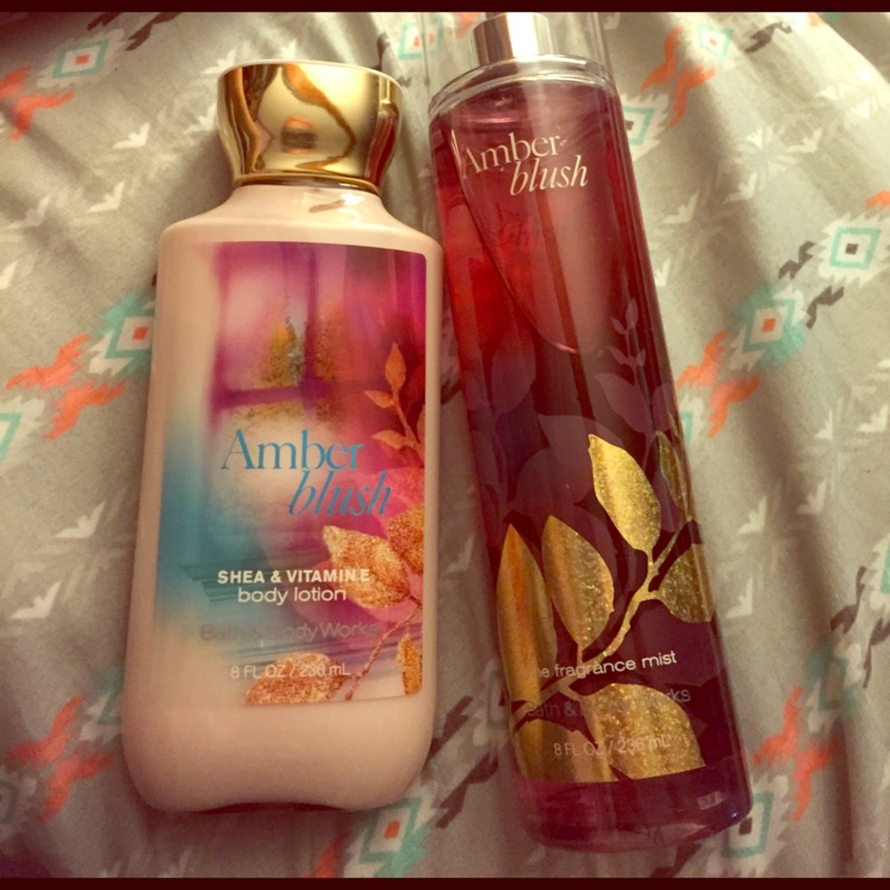 Bath and Body Works Amber Blush Lotion and Spray