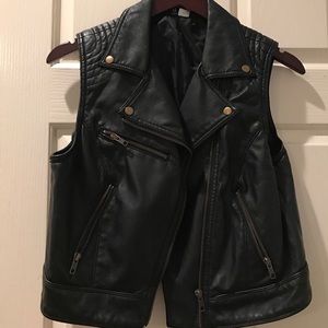 H&M faux leather vest