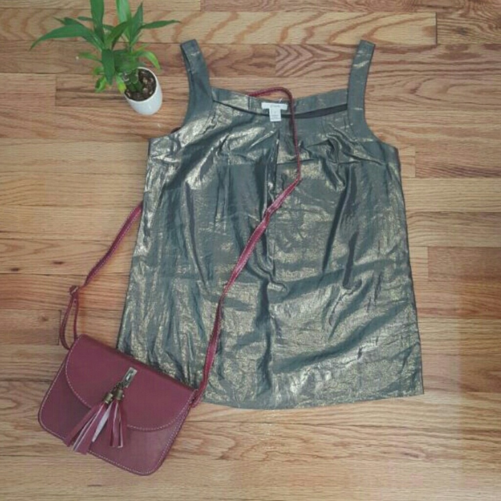 J.Crew Metallic Sleeveless Top