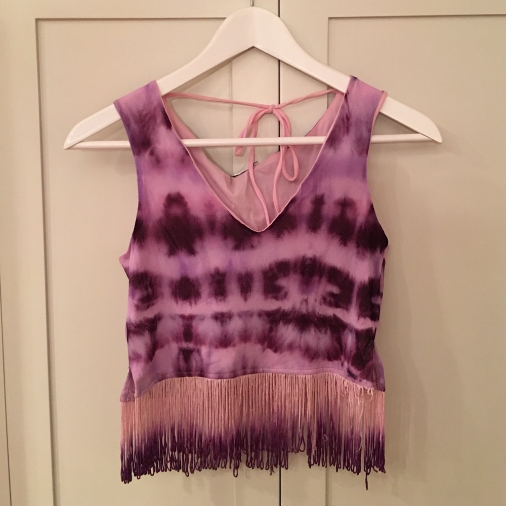 Festival Ombré tassel tank