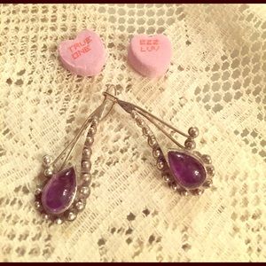 Sterling & Amethyst earrings Lovely