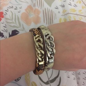 ❤️2 Firenze Italian Snakeskin Bracelets❤️