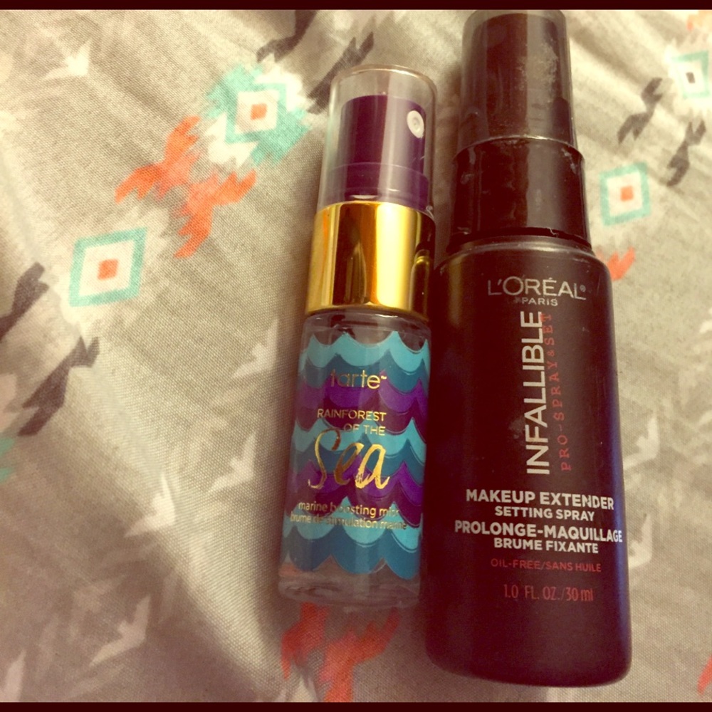 Tarte and L'Oréal Travel Setting Spray
