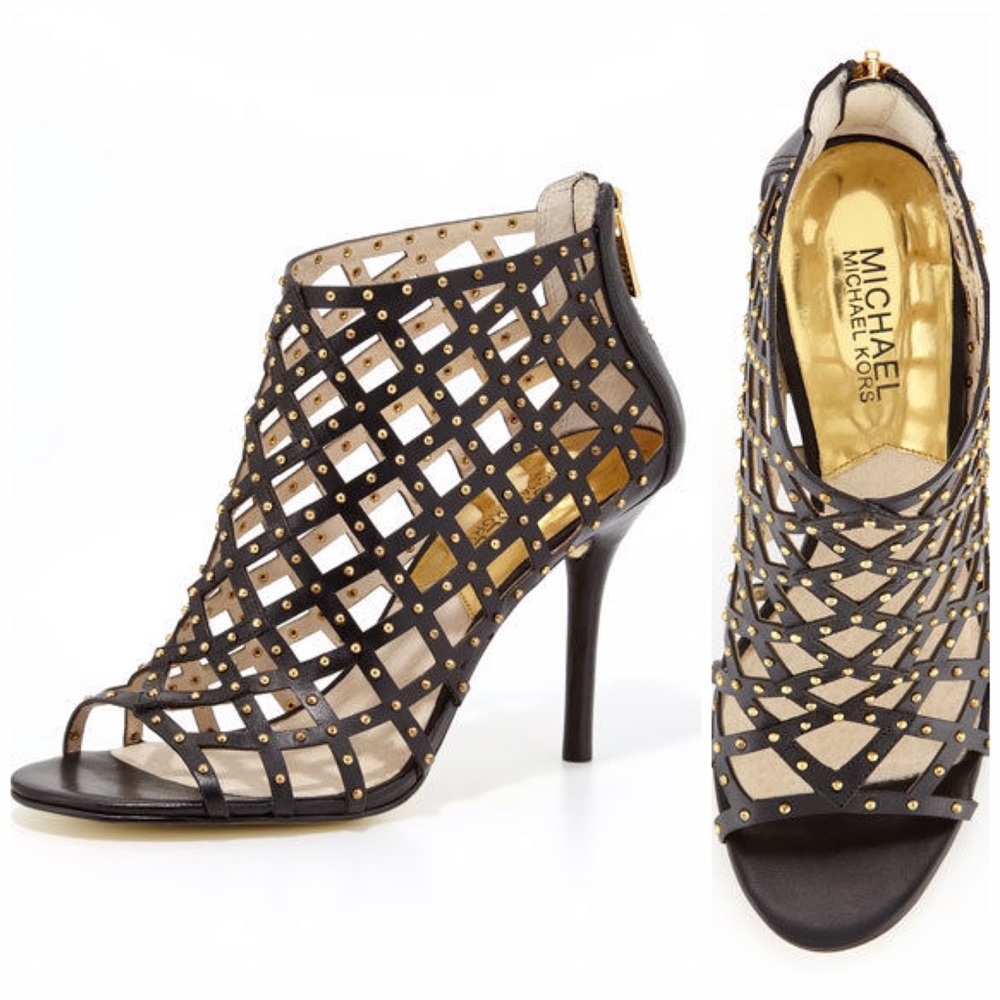 Michael Kors Aiden Studded LaserCut Bootie/sandal