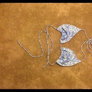 Paisley blue string bikini