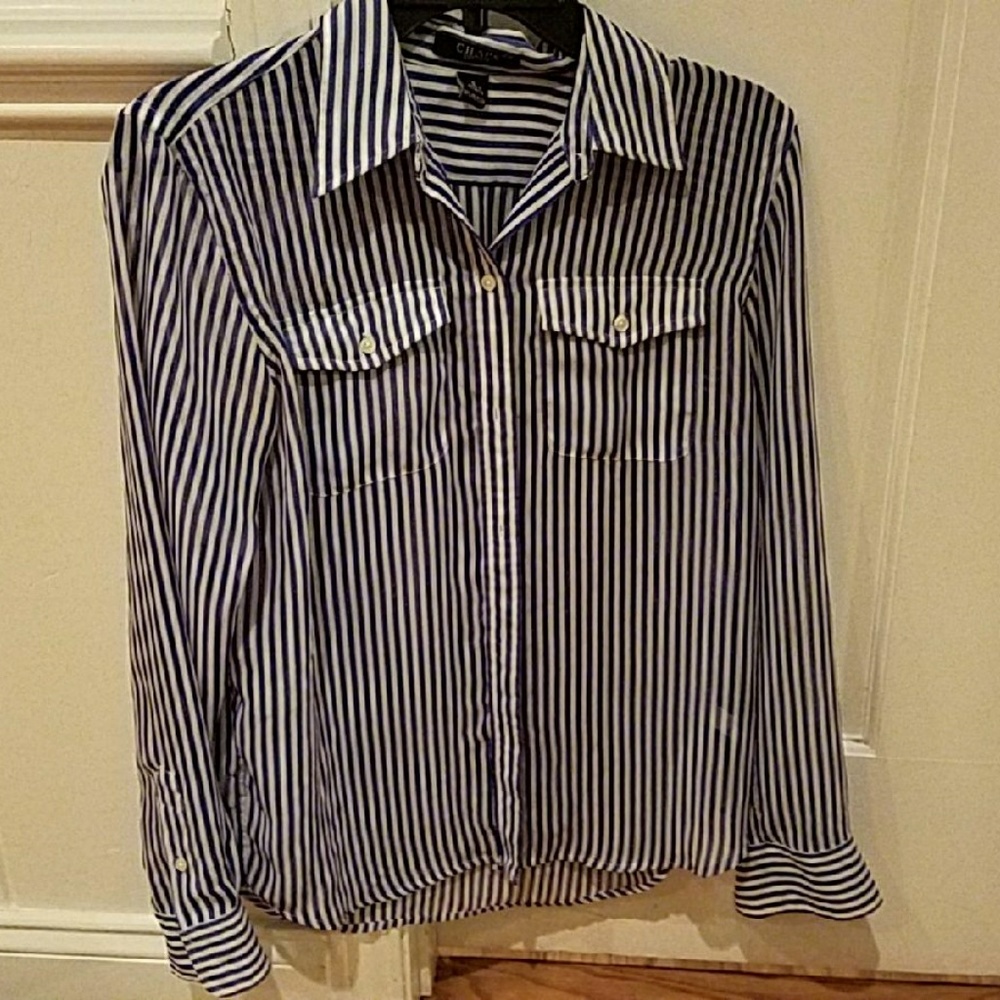 Chaps Sheer Striped shirt
