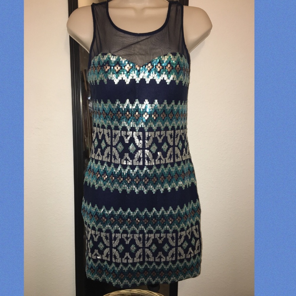 Macy's brand sequin cocktail dress