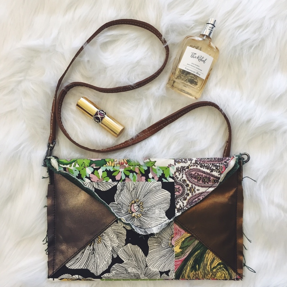 Anthropologie Envelope Patchwork Purse