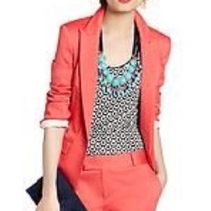 Banana Republic Coral Sateen Blazer