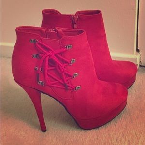 Sexy red booties