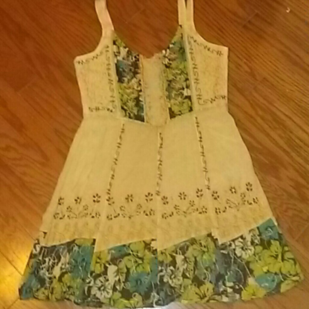 Beige floral dress