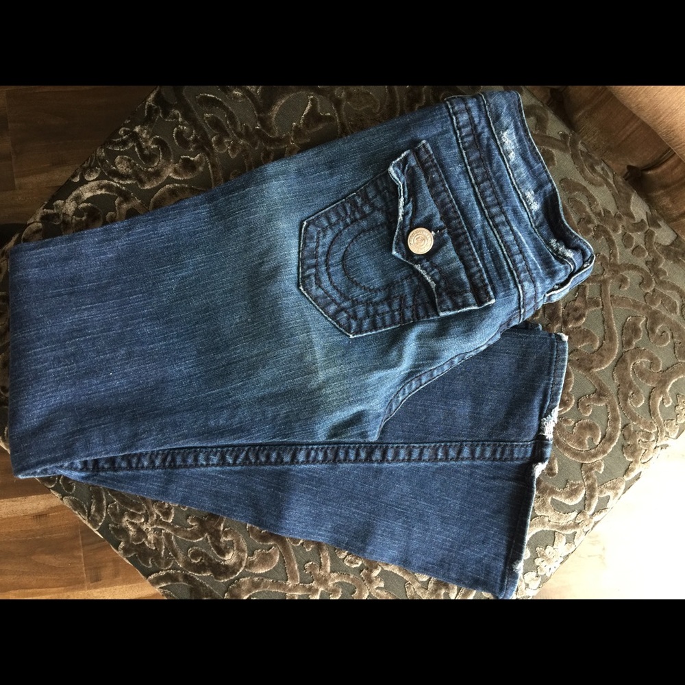 SOLD!!!! True Religion dark wash bootleg size 29