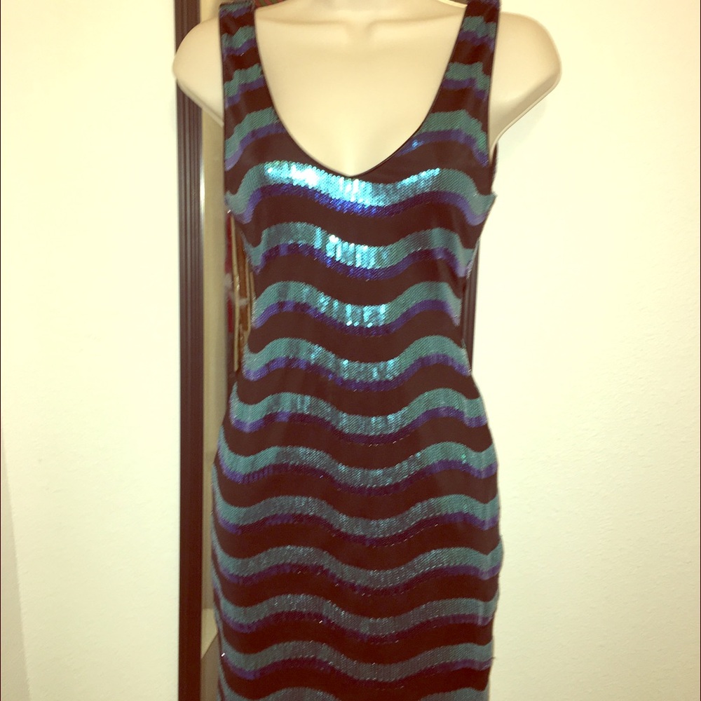 Beautiful blue sequin dress