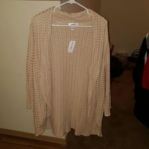 Cream/Tan Plus Size Cardigan