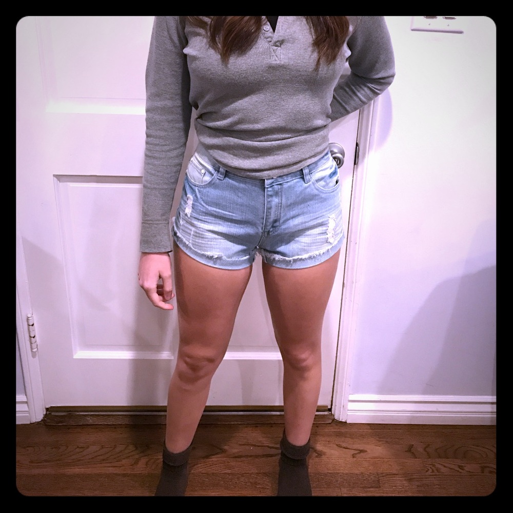 Denim shorts