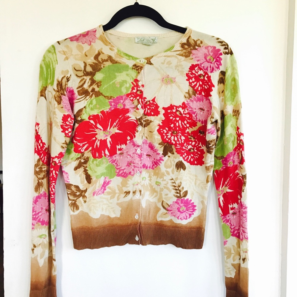 ❤️ SOLD ❤️ Lucky Brand Cotton Print  Cardigan