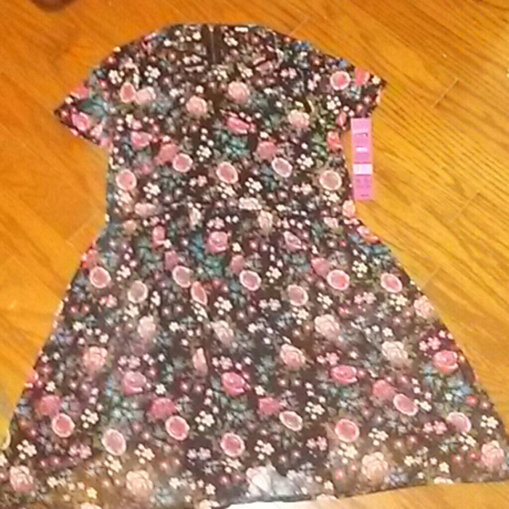 Black floral dress