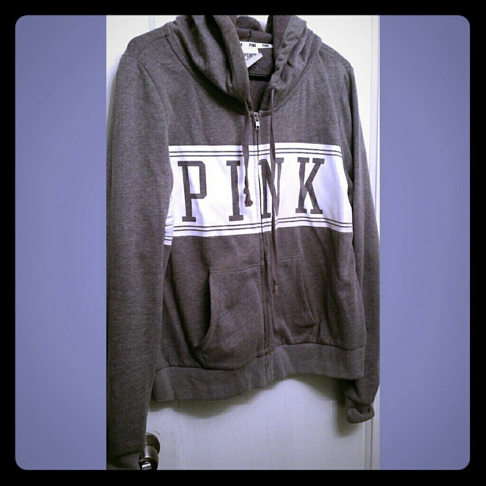 Women's Victoria Secret PINK zip up hoodie size L