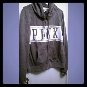 Women's Victoria Secret PINK zip up hoodie size L
