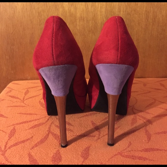 Charlotte Russe Suede Platforms Size 7 - Picture 2 of 4
