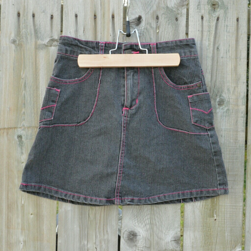 Black Denim Skirt
